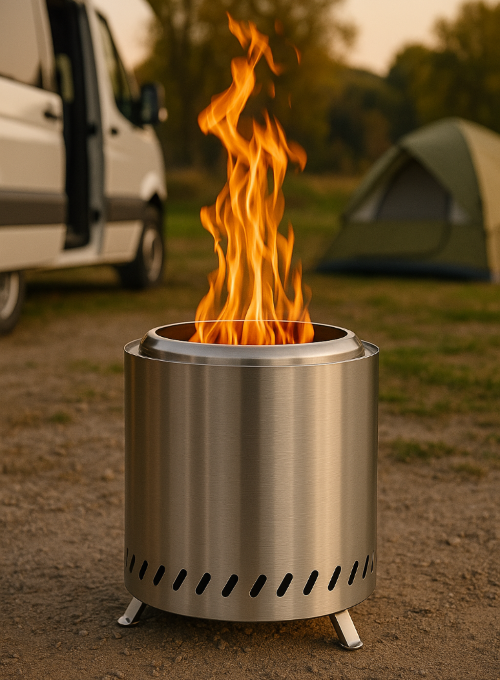 ZoSa™ Smokeless FirePit - Medium - Rookloze Vuurkorf - Ø22cm - Nu Inclusief Ø28cm Brandwerende mat!