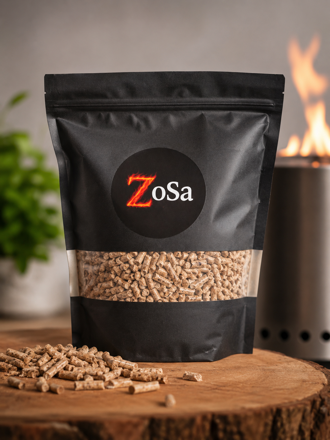 ZoSa™ Premium Houtpellets 2 kg – Voor Rookloze Firepit & Vuurkorf